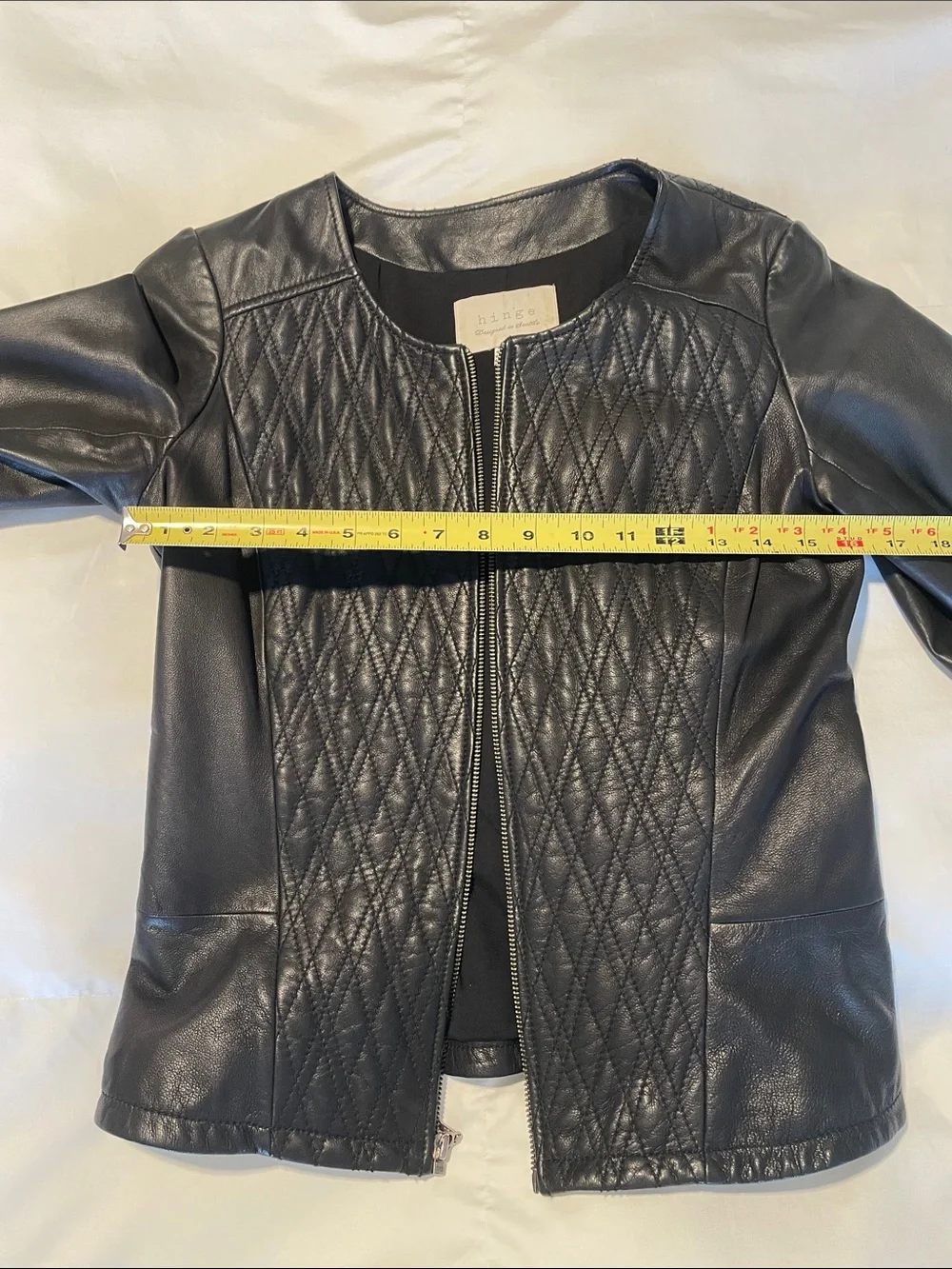 Hinge leather jacket